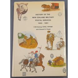 (BB10053A) HISTORY OF THE NEW ZEALAND MILITARY POSTAL SERVICES 1845-1991 by R.M. Startup & E.B. Proud · published by Postal History Publishing Co. in 1992 · hardcover with dust-jacket (affected a little by sunlight · hardcover w/dust-jacket (3 images