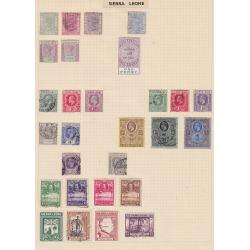 (BB10069L) SIERRA LEONE · 1884/1964: M/U assembly from the period comprising 90+ stamps mostly in  excellent condition · lots of useful items (4 images)