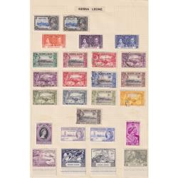 (BB10069L) SIERRA LEONE · 1884/1964: M/U assembly from the period comprising 90+ stamps mostly in  excellent condition · lots of useful items (4 images)