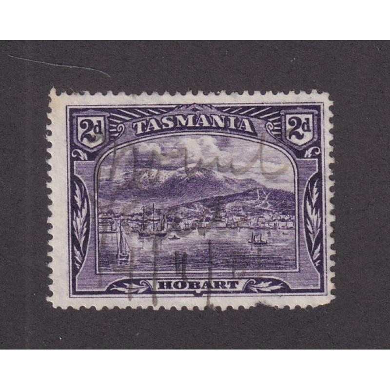 (BL1613) TASMANIA · 1901: a light but clear "MOUNT READ" manuscript cancel in ink dated "1/11/01" on a 2d Pictorial · postmark is rated 3R by Hardinge