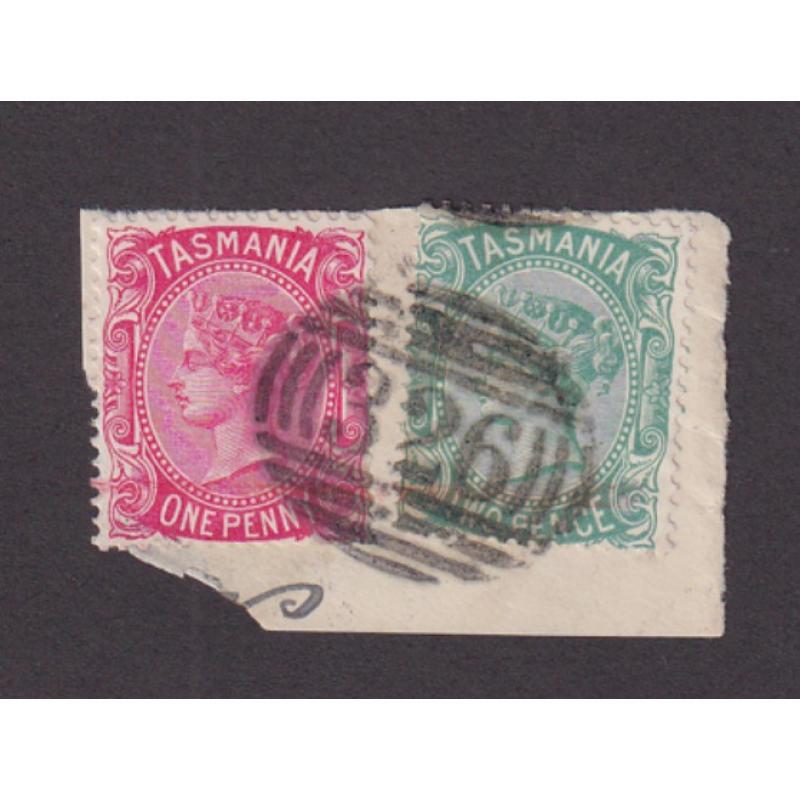 (BL1638) TASMANIA · a full clear impression of BN326 (used at MILLS REEF) on a QV S/face franked piece · postmark is rated RRR