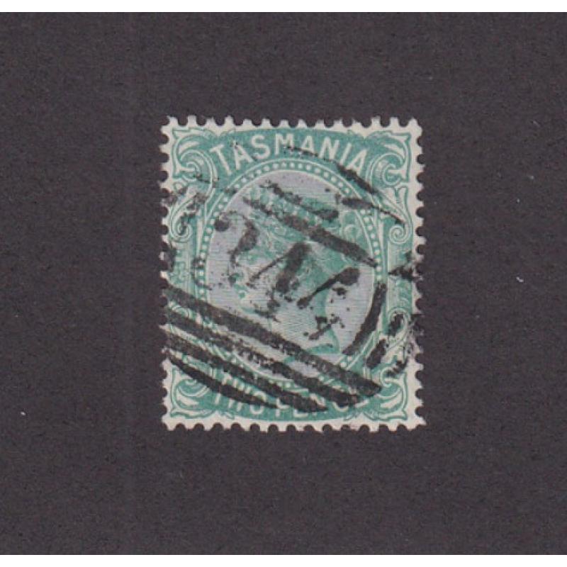 (BL1647) TASMANIA · a clear central strike of BN344 on a 2d QV S/face · cancel was used on KING'S ISLAND and is rated RRRR