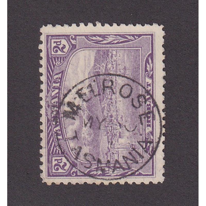 (BL1656) TASMANIA · c.1910: a clear fully framed example of the MELROSE Type 1 cds on a 2d Pictorial · postmark is rated R+(9*)