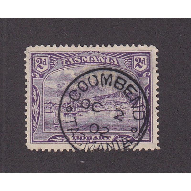 (BL1658) TASMANIA · 1902: a very clear and nearly complete example of thre COOMBEND Type 1 cds on a 1d Pictorial · postmark is rated RR-(10)