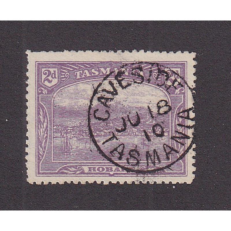 (BL1680) TASMANIA · 1910: a well-inked, clear and nearly complete strike of the CAVESIDE Type 1 cds · postmark is rated S(5) · please note that this example HAS NOT been enhanced!  $5 STARTER!!