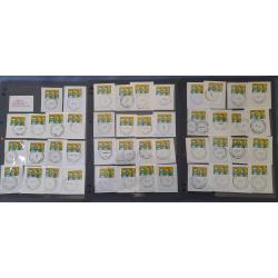 (BL1682L) TASMANIA · 1978/80: 9 double sided Hagners housing 170 mainly different 'per favour' postmarks which were 'in use' across the state during the period · includes 'rated' and 'last day' strikes  (6 images)