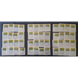 (BL1682L) TASMANIA · 1978/80: 9 double sided Hagners housing 170 mainly different 'per favour' postmarks which were 'in use' across the state during the period · includes 'rated' and 'last day' strikes  (6 images)