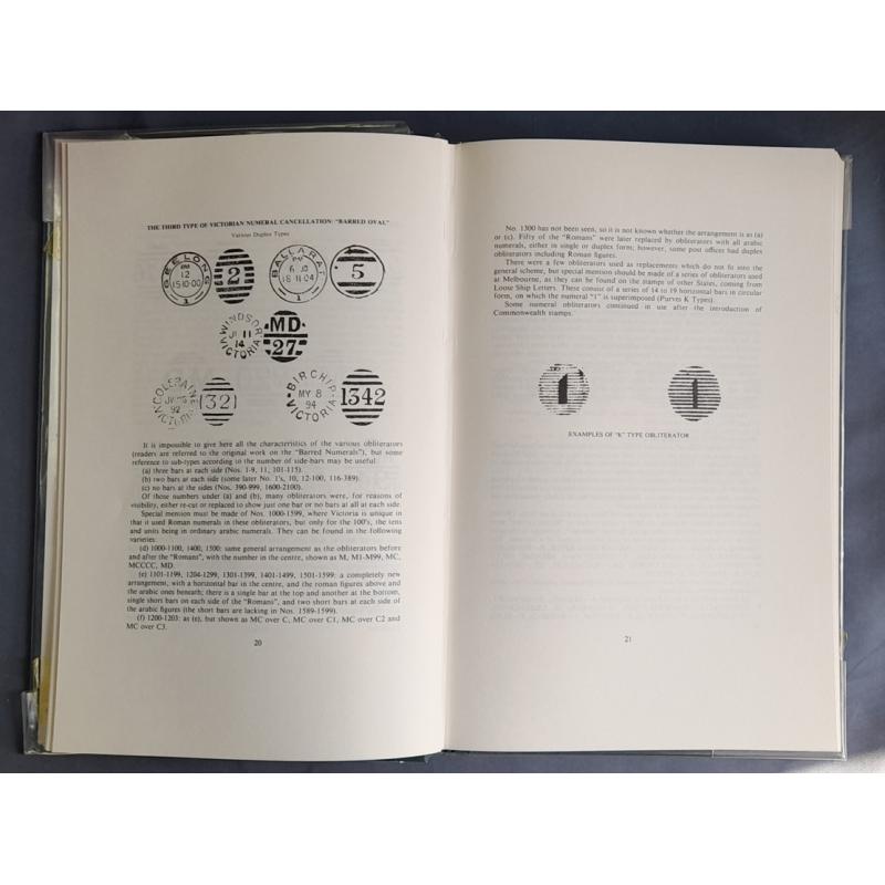 (CE1013A) AUSTRALIAN NUMERAL CANCELLATIONS: A COMPENDIUM by H.M. Campbell published by the RPSV in 1983 · overed in plastic, the book itself is in excellent condition with tight binding. (2 sample images)