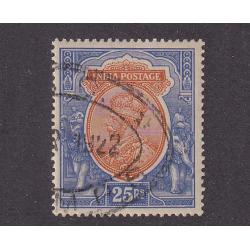 (CR1030) INDIA · 1913: used orange & blue KGV defin SG 191 with telephone cancel · c.v. £40 (2 images)