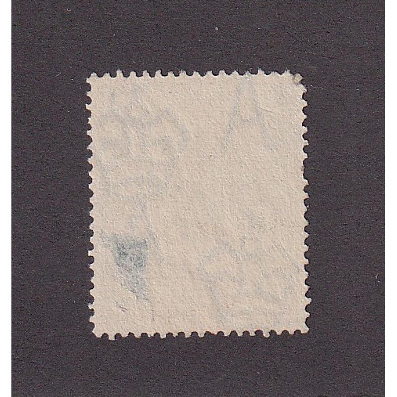 (DA1170) AUSTRALIA · 1918: used ½d yellowish-green KGV defin (LM Wmk) with THIN FRACTION BAR AT RIGHT variety BW 65E(5)s · small thin and a 'weak' NW corner but quite presentable if you are after an example · c.v. AU$250 (2 images)