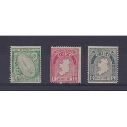 (DA1185) IRELAND · 1934: mint Coil Stamps SG 71A/72c and 74A · some gum issues so please view both largest images · all look excellent from the money side · total c.v. £120 (2 images)