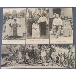 (EE1368) GILBERT ISLANDS · c.1910: 11 different unused b&w cards featuring portraits of the indigenous people plus a few missionaries · condition is excellent to VF (2 images)