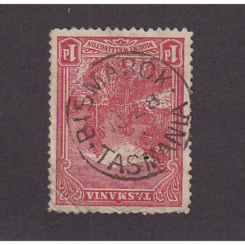 (EE1451) TASMANIA · c.1912: a very clear impression of the BISMARCK Type 1 cds on a 1d Pictorial · postmark is rated R(8)