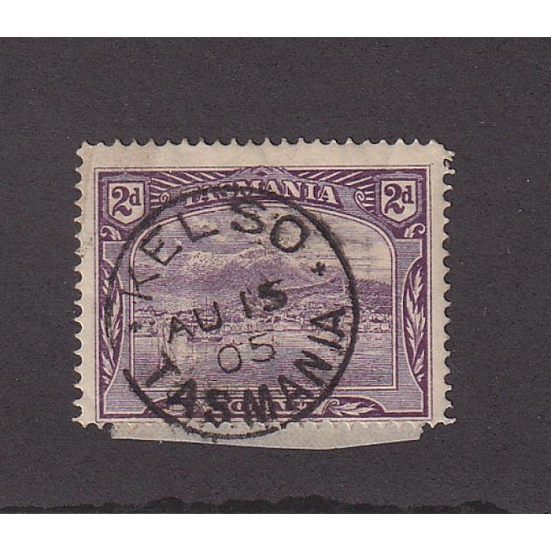 (EE1452) TASMANIA · 1905: a full clear strike of the KELSO Type 1 cds on a 2d Pictorial · postmark is rated R(8)