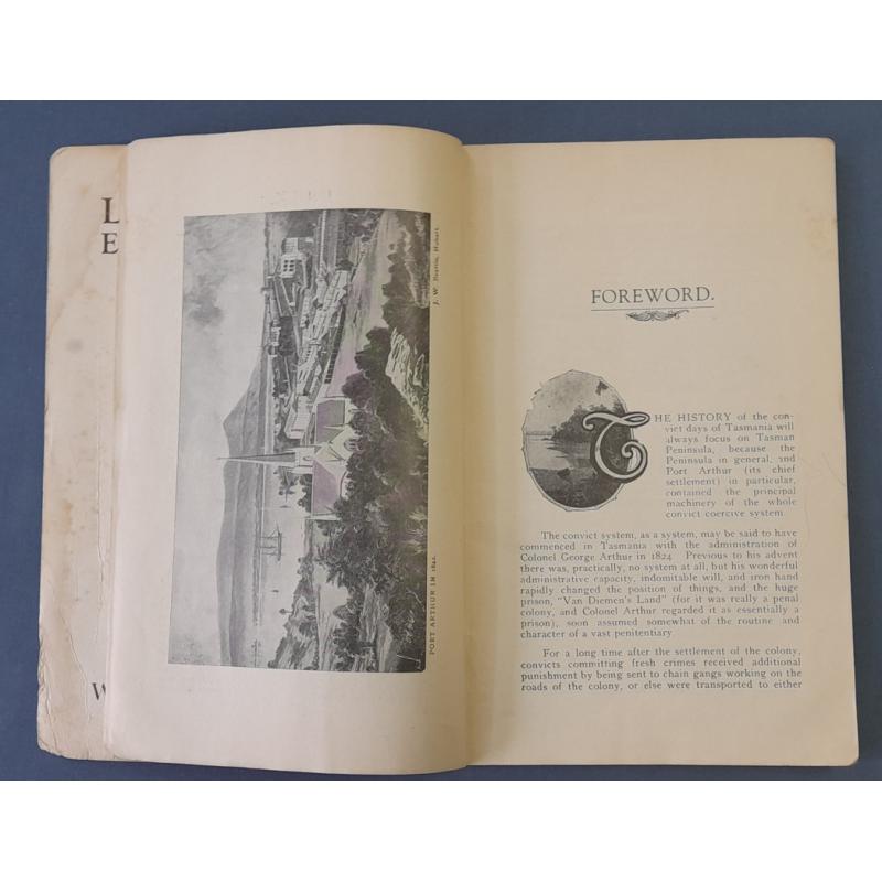 (FG11201L) TASMANIA · 1920s: PORT ARTHUR · GLIMPSES OF ITS STIRRING HISTORY compiled by J.W. Beattie · paperbavk of 100pp · cover showing signs of age but contents are quite OK · includes interesting adverts (4 sample images)