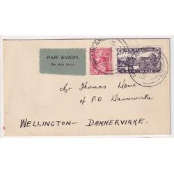 (GG1245) NEW ZEALAND · 1932: small cacheted cover carried on the first air mail service from WELLINGTON to DANNERVIRKE · fine condition (2 images)