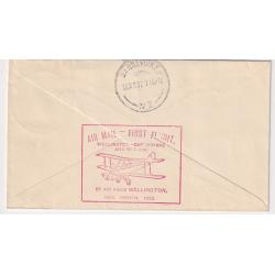 (GG1245) NEW ZEALAND · 1932: small cacheted cover carried on the first air mail service from WELLINGTON to DANNERVIRKE · fine condition (2 images)