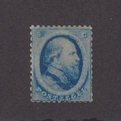 (HK1001) NETHERLANDS · 1864: fresh mint 5c blue Willem III Scott #4 in fine condition · c.v. US$300 (2 images)