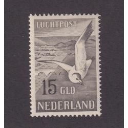 (HK1010) NETHERLANDS · 1951: mint 15g grey Air Mail Scott #C13 · fresh appearance · excellent gum · c.v. US$125 (2 images)