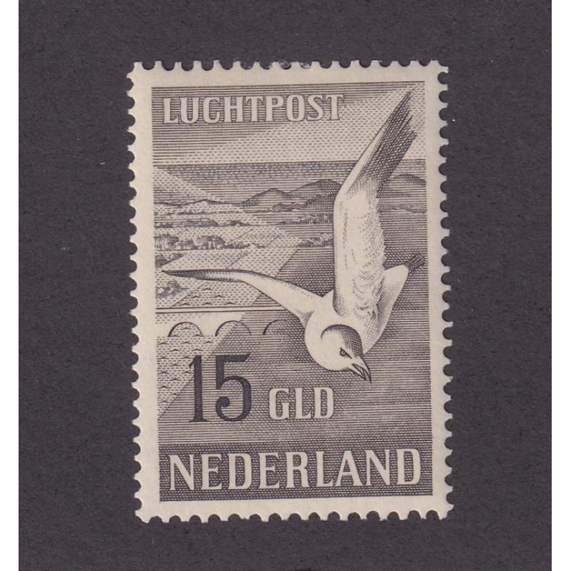 (HK1010) NETHERLANDS · 1951: mint 15g grey Air Mail Scott #C13 · fresh appearance · excellent gum · c.v. US$125 (2 images)