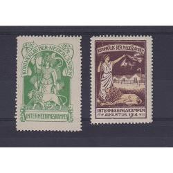 (HK1012) NETHERLANDS · 1914: MLH Internment Camp stamps in excellent to fine condition (2 images)