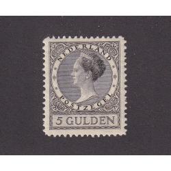 (HK1015) NETHERLANDS · 1925: MH 5g grey-black Wilhelmina Scott # 163 · excellent condition · c.v. US$160 (2 images)