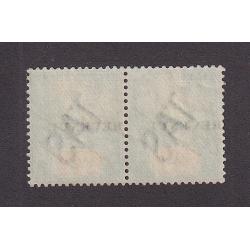 (HS1502) TASMANIA · 1900/44: fiscally used pair of £1 green & yellow QV Keyplate issue optd REVENUE Craig 7.70 in excellent condition · total Elsmore online c.v. AU$70 (2 images)