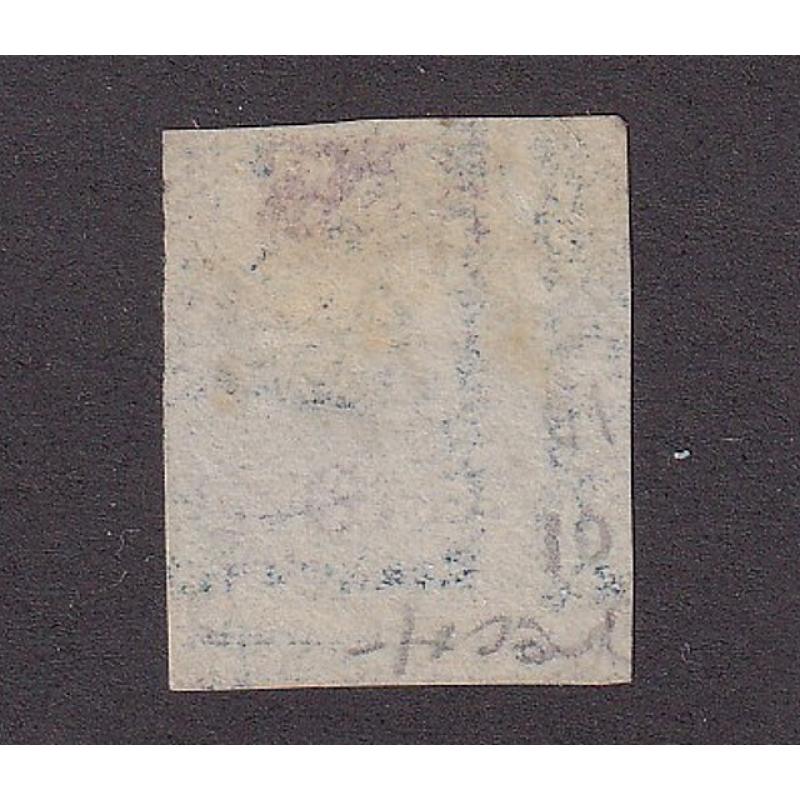 (LD1091) NEW SOUTH WALES · 1851: nicely used four margin 2d dull blue Sydney View SG 37a with variety PICK AND SHOVEL OMITTED · c.v. £450 (2 images)