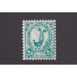 (LD1130) NEW SOUTH WALES · 1905: a fresh mint 2/6d blue-green Lyrebird (Crown/A wmk · perf.12x11½) SG 349 · an excellent example · c.v. £90 (2 images)