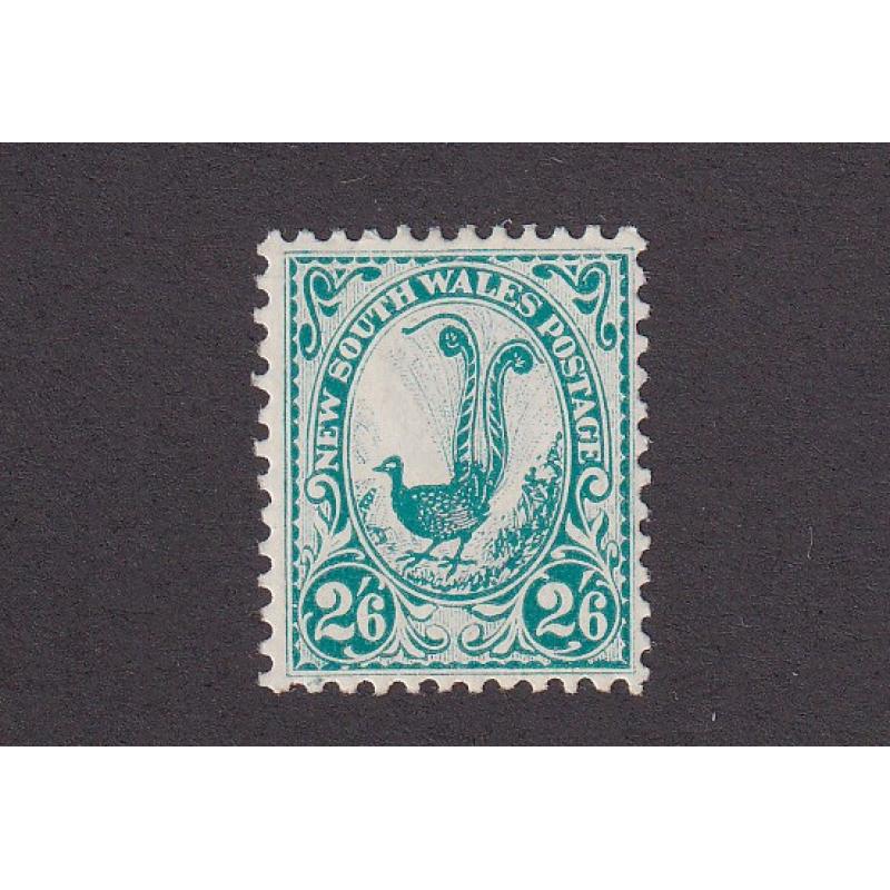 (LD1130) NEW SOUTH WALES · 1905: a fresh mint 2/6d blue-green Lyrebird (Crown/A wmk · perf.12x11½) SG 349 · an excellent example · c.v. £90 (2 images)