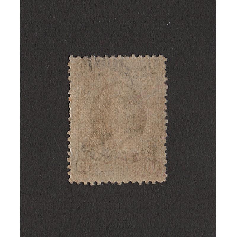 (LD1548) QUEENSLAND · 1882: unused 10/- brown QV Chalon (Crown/Q wmk · thin paper) SG 155 · a very small amount of OG · c.v. for mint £250 (2 images)