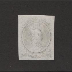 (LD1586) NOVA SCOTIA · 1860s: single 10c QV in black from a Plate Proof printed on India paper · very light (faded?) SPECIMEN o/print (2 images)