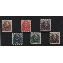 (LD1643) AUSTRIA · 1930: fresh MNH President Miklas commemorative set Scott B81/B86 in fine condition front/back · c.v. US$125 (2 images)