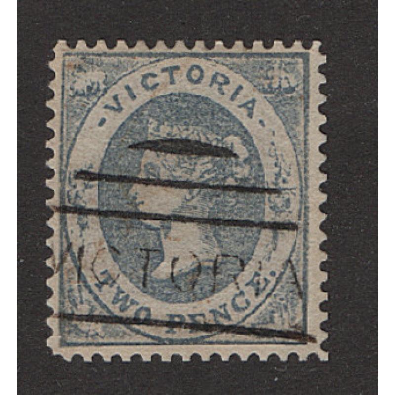 (LD1660) VICTORIA · 1863: used 2d slate QV 'Emblem' (single lined '2' wmk · perf.12.4 SG 101c · excellent condition · c.v. £48 (2 images)