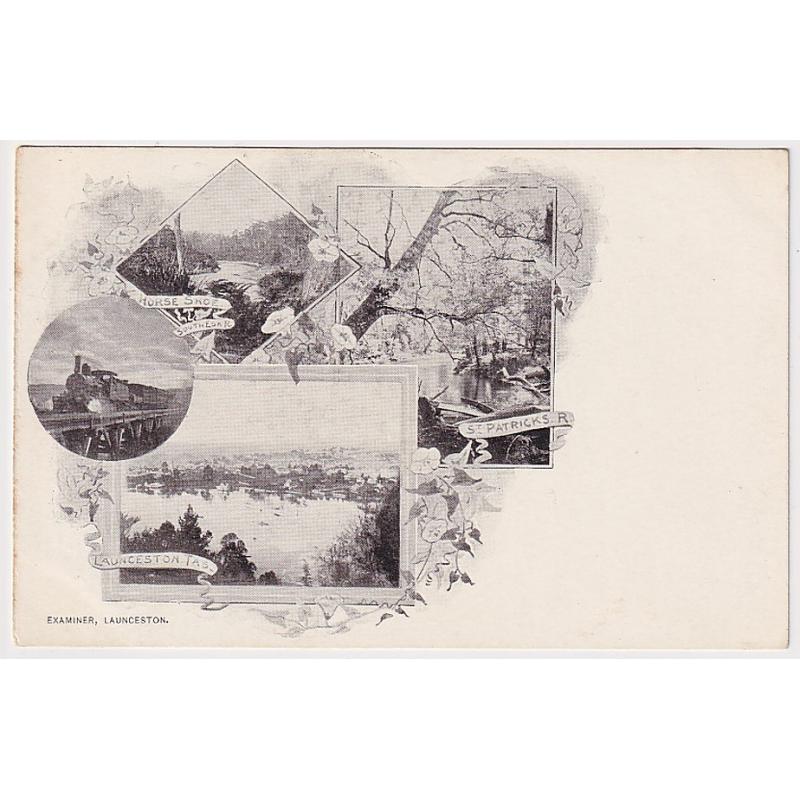 (ME1008) TASMANIA · c.1904: unused undivided back card printed by The Examiner with of LAUNCESTON and ENVIRONS · excellent to fine condition front and verso