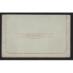 (MK15019) WESTERN AUSTRALIA · 1902: unused 2d brown-red QV Letter Card Pope LC 2 · panels stuck together · some minor peripheral wear (including some light dicolouration) so please view both largest images · c.v. AU$400 (2 images)