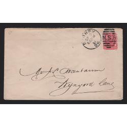 (MK15024) NEW SOUTH WALES · 1901: used stamped-to-order envelope used by D. Mitchell & Co. Ltd. with 1d rose Shield indicium H&G KB7 · quite exhibitable condition