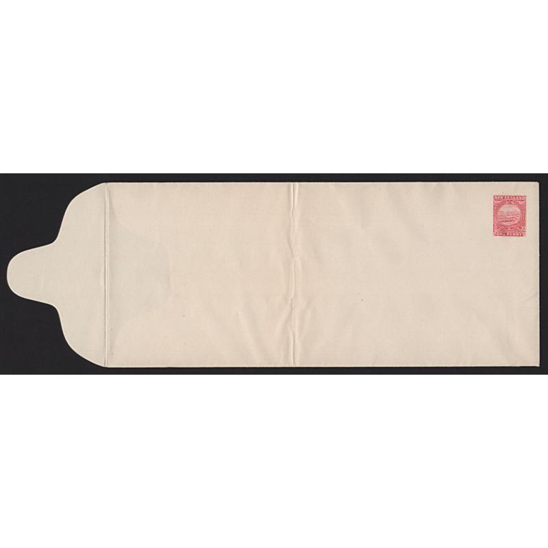 (MK15027L) NEW ZEALAND · 1899: unused 1d carmine-rose on cream 1d envelope H&G B2 · central fold o/wise in excellent condition · $5 STARTER!!