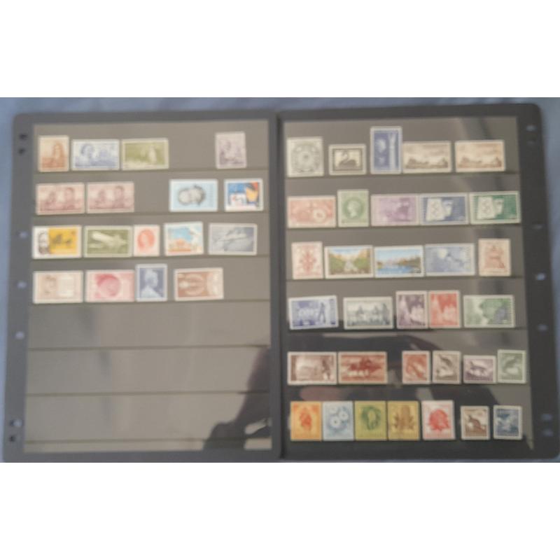 (PB1044L) AUSTRALIA · 5 Hagners housing an clean assembly of MNH/M/U pre-decimal oddments including some "better" items · see full description · 200+ stamps (4 sample images)