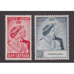 (PR1050) GRENADA · 1948: mint KGVI S/Wedding duo SG 166/7 both in excellent to fine condition · c.v. £24 (2 images)