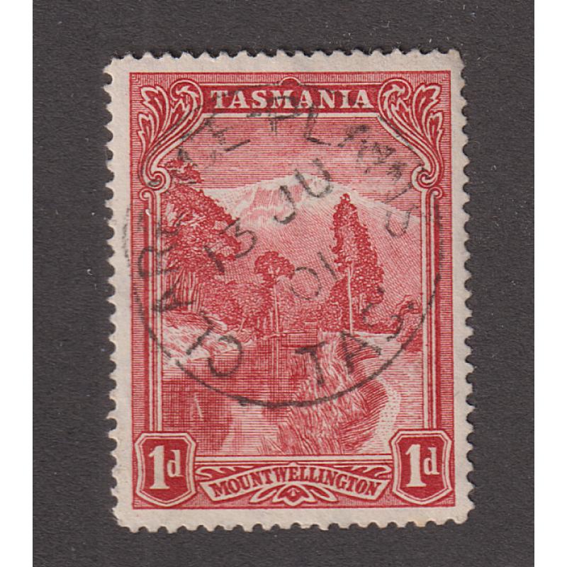 (QQ1910) TASMANIA ·  1901: a light but obvious, full example of the CLARENCE PLAINS Type 1s cds on a 1d Pictorial · postmark is rated RR(11*)