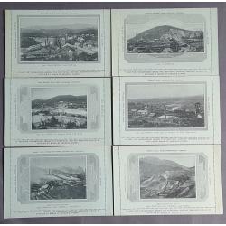 (RC1008) TASMANIA · 1901: complete issue of six 2d Lettercards with scenes of Tasmanian Mines on reverse G&S LC3 · please see full description · all view sides are of excellent to fine condition (2 images)