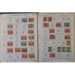 (RF1014A) AUSTRALIA · stockbook housing an accumulation of mainly pre-decimal oddments including some Roos/KGV ·also some Australian states and some overseas · also a handful of retired circuit sheets · mixed condition · many 100s (6 sample images)