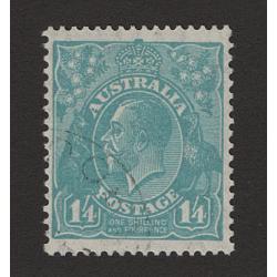 (RF1503) AUSTRALIA · 1932: very lightly c.t.o. 1/4d greenish blue KGV defin (CofA wmk) BW 131Aw · see full description · c.v. AU$30 · $5 STARTER!!