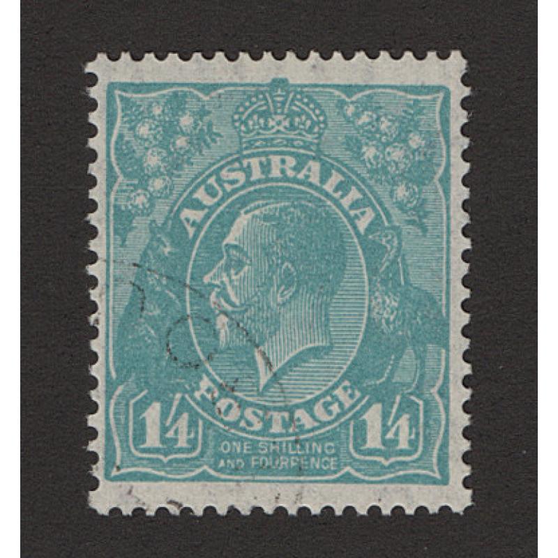 (RF1503) AUSTRALIA · 1932: very lightly c.t.o. 1/4d greenish blue KGV defin (CofA wmk) BW 131Aw · see full description · c.v. AU$30 · $5 STARTER!!