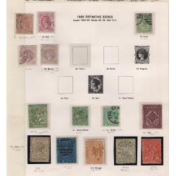 (RF1512L) VICTORIA · 1857/1912: mainly used collection of 125 stamps on Seven Seas pages in a very mixed condition · some MNG · occasional modest "picking" · some fiscals and fiscally used, p/dues, etc. (10 images)