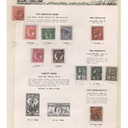 (RF1516L) QUEENSLAND · used range on Seven Seas pages including postal fiscals to 10/-, a few revenues and the occasional "modest picking" · 50+ stamps in a mixed condition (5 images)