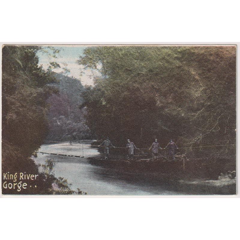 (RN1085) TASMANIA · c.1908: unused colour card by A.A. Mylan w/view of the KING RIVER GORGE excellent to fine condition