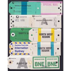 (SS1210L) AUSTRALIA · 1980s to recent: 4 s/sheets housing an assembly of mostly Australia Post mail bag tags · fine condition throughout · see largest images (4 images)