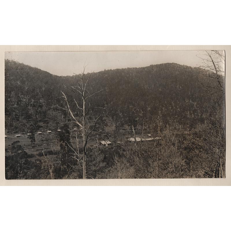 (SS15154L) TASMANIA · c.1914: two large photographs 262x152mm making up a part panoramic view of WADDAMANA where an electric power station was under construction · see full description(2)